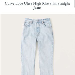 Abercrombie 90’s Slim Straight Jeans Ultra High Rise